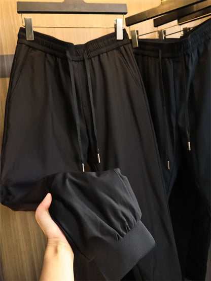 Thickened 90 down Men's Winter Trousers Straight Leg Long Pants Fashionable Urban Casual Pure Color Warm Anti-Cold Duck down ...