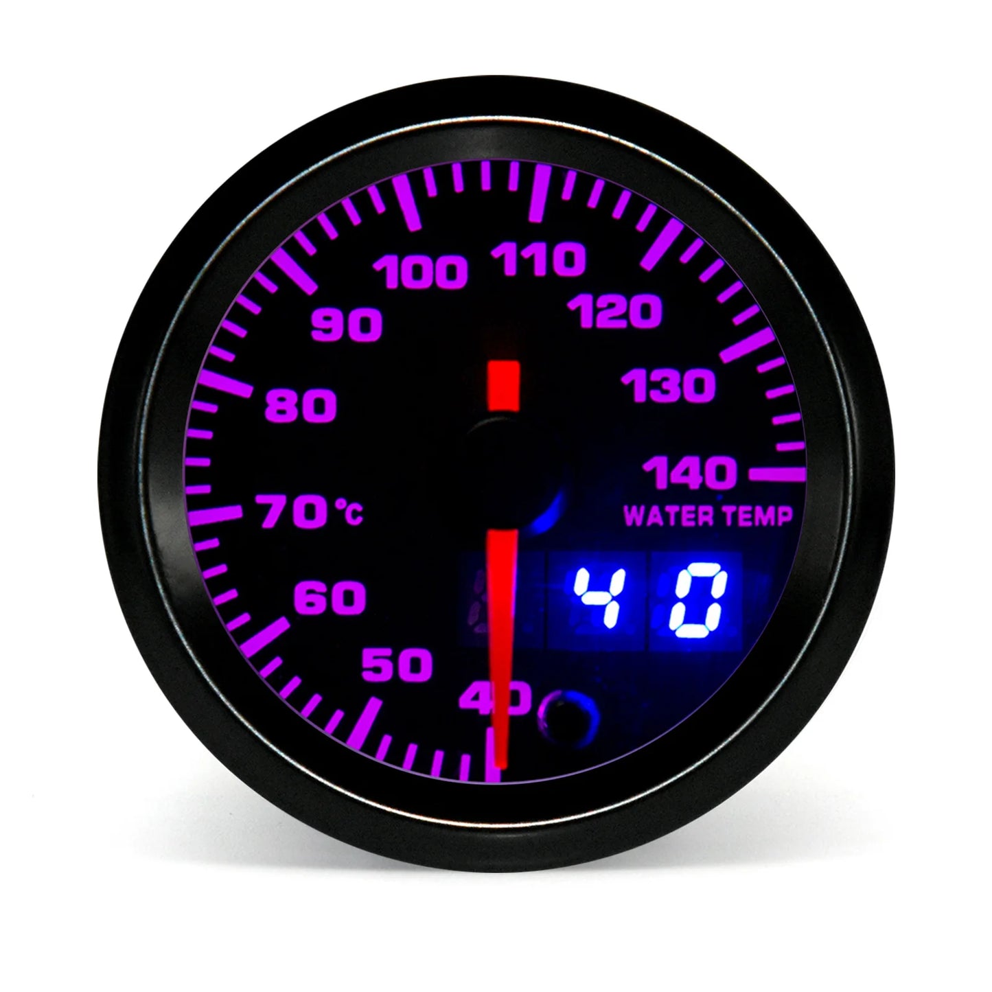 2" 52mm 7 Color LED Dual Display Gauge Boost PSI Boost BAR Water / Oil Temp Oil Pressure Voltmeter Air Fuel Ratio EGT Tachometer