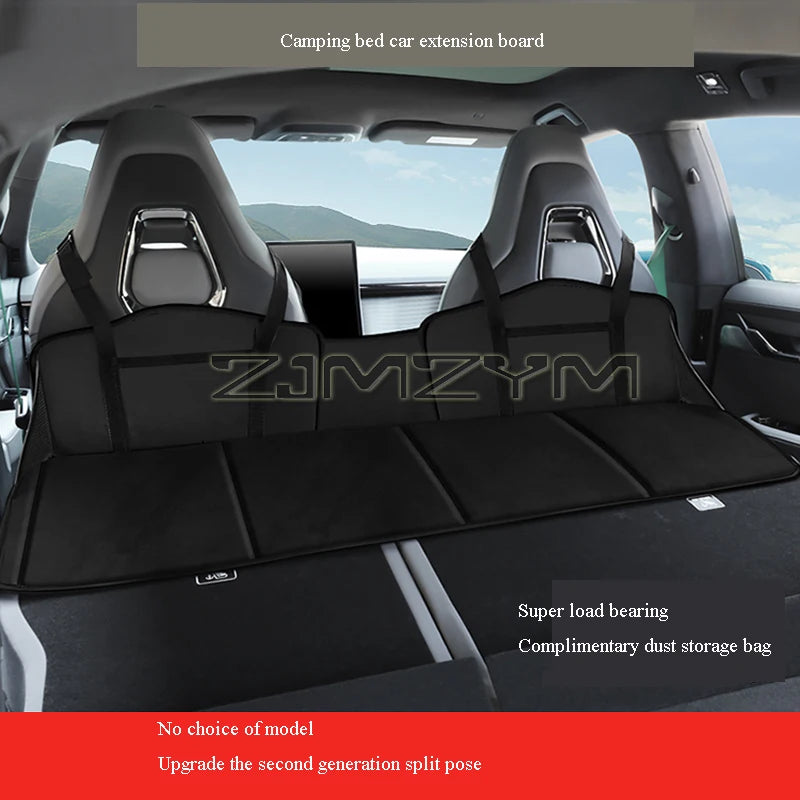 Car Travel Bed SUV Rear Seat Sleeping Mat Non-Inflatable Camping Mattress Extension Board With Special Head Block Folding Pad