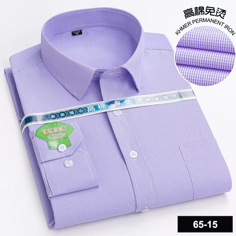 Men's Long Sleeve Casual Shirts Fashion Print Cotton Standard Fit Button Pocket Soft Shirts For Man Office Business Dress New