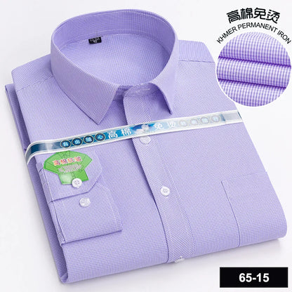 Men's Long Sleeve Casual Shirts Fashion Print Cotton Standard Fit Button Pocket Soft Shirts For Man Office Business Dress New