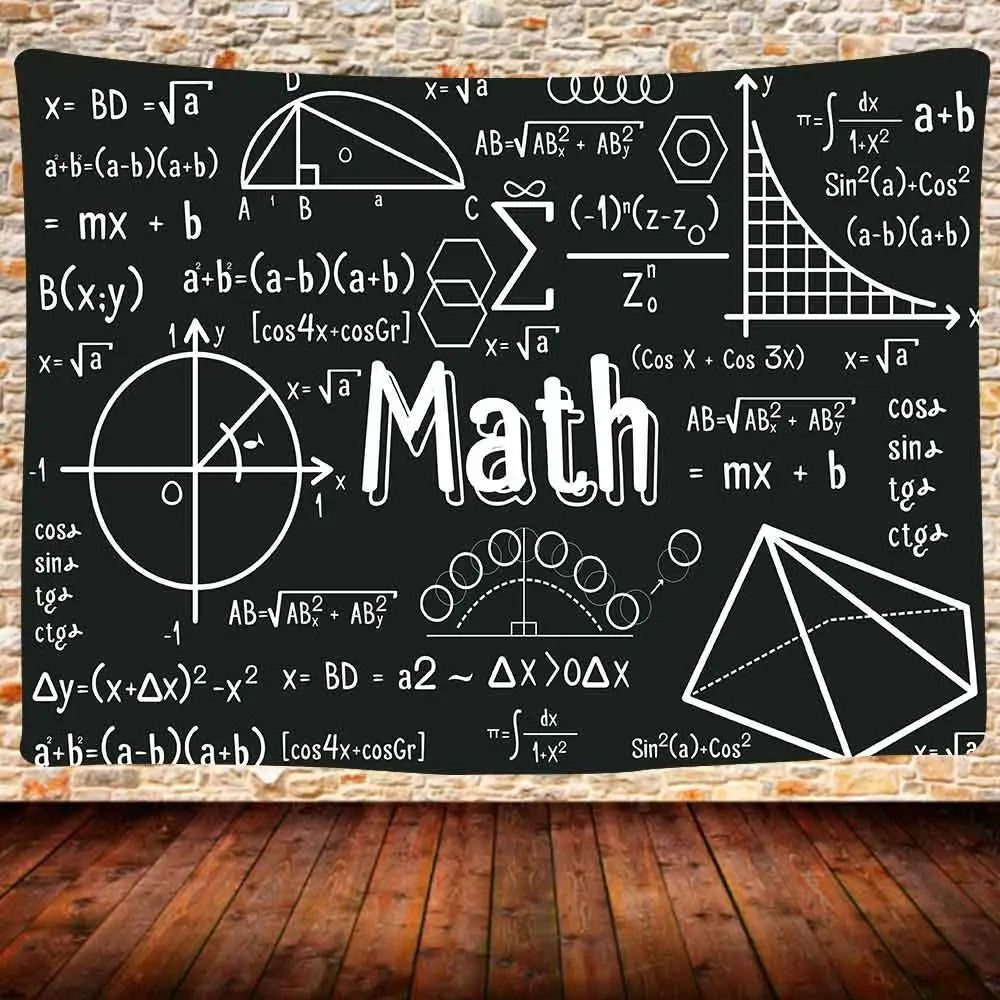 Math Equation Tapestry Mathematics Formula Tapestries for Kids Boys Girls Students Educational Wall Hangings Child Room Decor