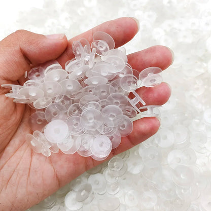 Wholeslae 100-2000PCS Transparent  Buttons Plastic Buckles DIY Shoes Charms Slipper pins Factory direct sales Accessories