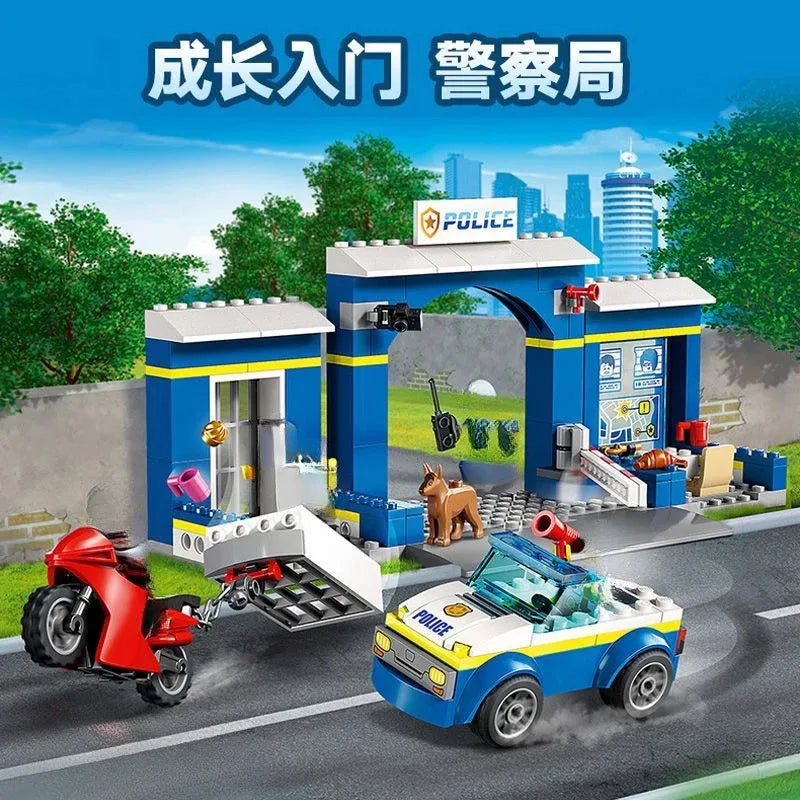 City Series General Bureau of Police Police Car Helicopter Creative Building Blocks Children's puzzle Toys For Kids Gifts 60141