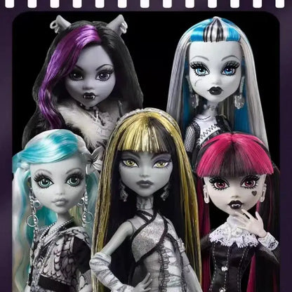 Monster High Reel Drama Lagoona Blue G1 Classic Black White Reproduction Collectible Fashion Doll For Adult Collectors