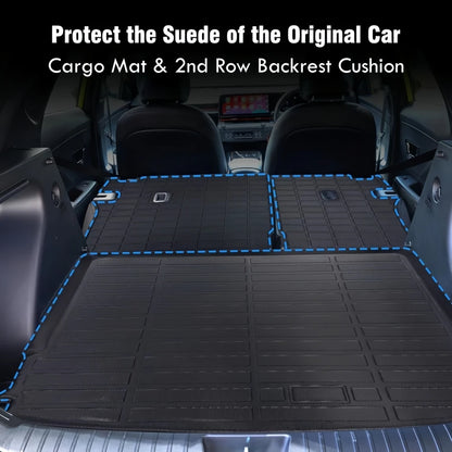 For Hyundai Kona 2026 2025 2024 Car Floor Mats Kona Fuel Gasonline EV Heavy Duty TPE Floor Liners & Cargo Backrest Mat