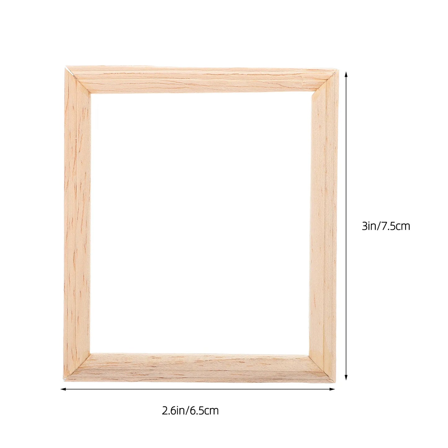 9Pcs Miniature Wooden Picture Frames 1:12 Scale Vintage Style Small Picture Frames DIY Craft Accessories Dollhouse Furniture