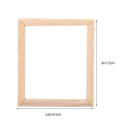 9Pcs Miniature Wooden Picture Frames 1:12 Scale Vintage Style Small Picture Frames DIY Craft Accessories Dollhouse Furniture
