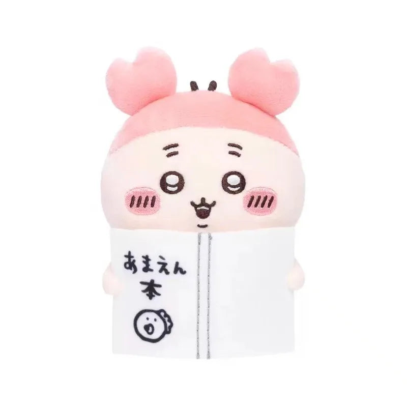 Jhiikawas Funny Daily Plush Keychain Cute Usagi Hachiware Jiikawa with Guitar Book Pendant Kawaii Anime Bag Charm for Fans