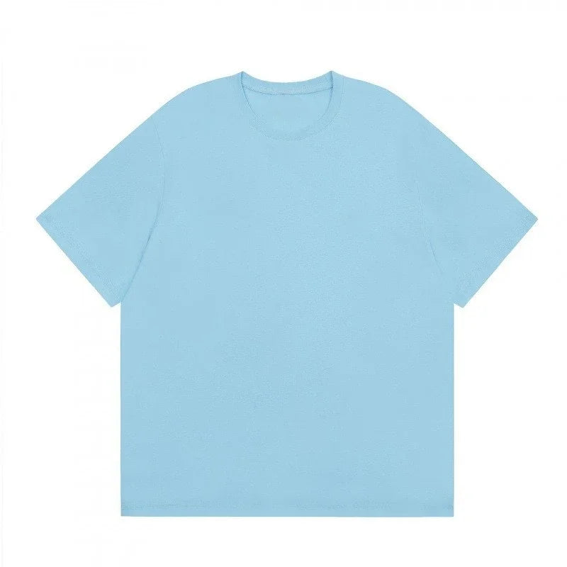 Polo women clothes for woman mens t shirt tops for woman Embroidered round neck T-shirt versatile casual couple style shirts