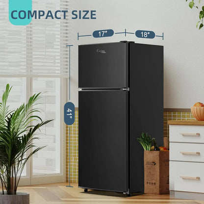 Mini Fridge with Freezer, 3.8 Cu.Ft Small Fridge, Energy Saving, Low Noise,7 Adjustable Thermostat