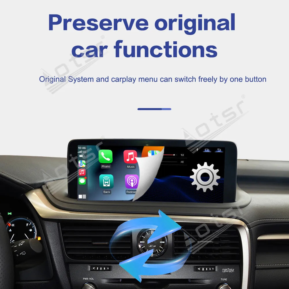 Linux Car stereo CarPlay FOR Lexus RX RX200 RX270 RX300 RX350 RX400h RX450h 2009-2021 Car Radio GPS navi player HD touch screen