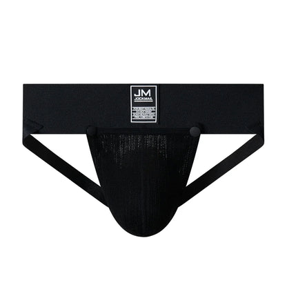 JOCKMAIL Athletics Jockstrap Men Underwear Man Thongs G Strings Cuecas Slip Removable Pouch Tanga Hombre Breathable 3" Wide Belt