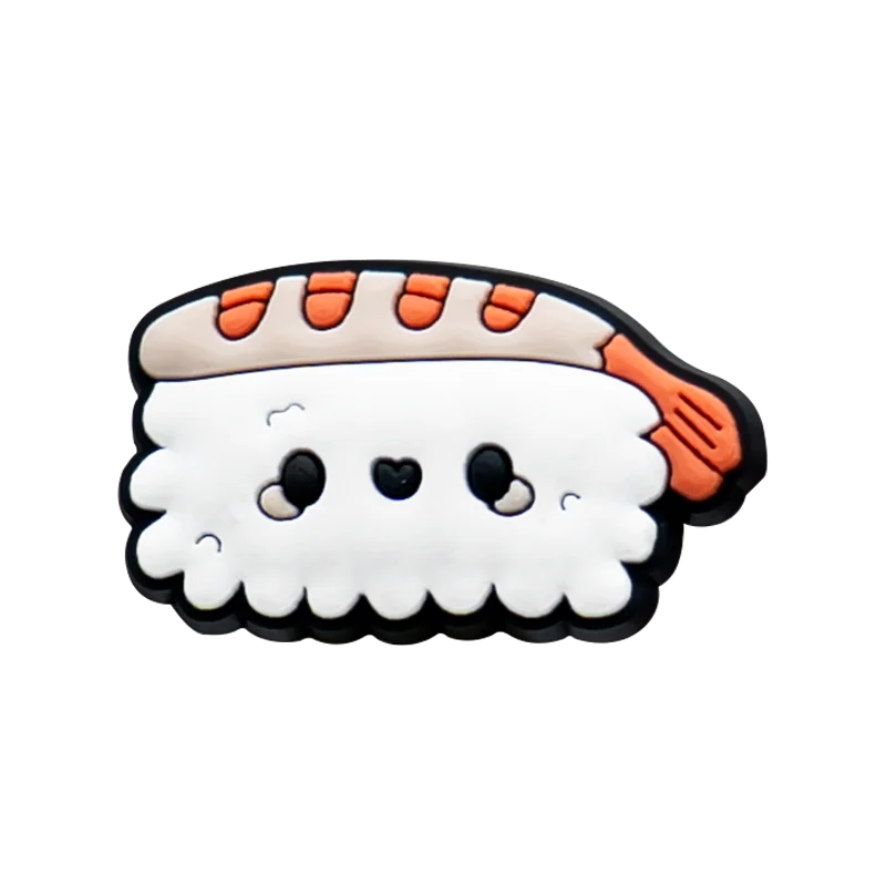 1/25PCS Cute Food & Drink PVC Shoe Charms for Clogs, Strawberry, Sushi, Pizza, Milk Carton DIY Accessories for Kids & Teens