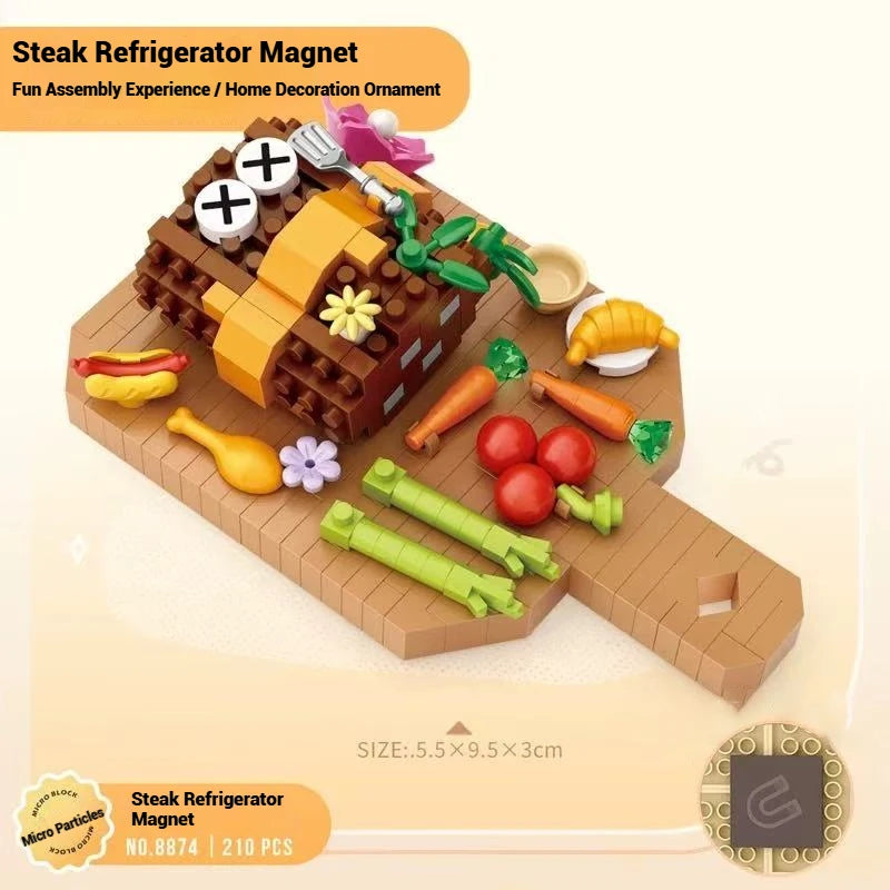 LOZ children's micro-particle building blocks toys and gifts, refrigerator magnet DIY decorative ornaments, model assembly toys