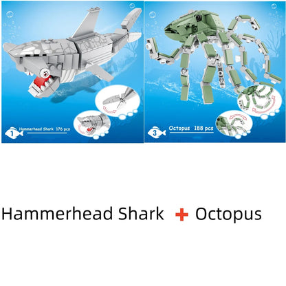 Shark Ocean Animal Building Block Toy - Enhance Hands-On Skills, Deepen Understanding of Marine Life, Perfect Fun Playtime Toy