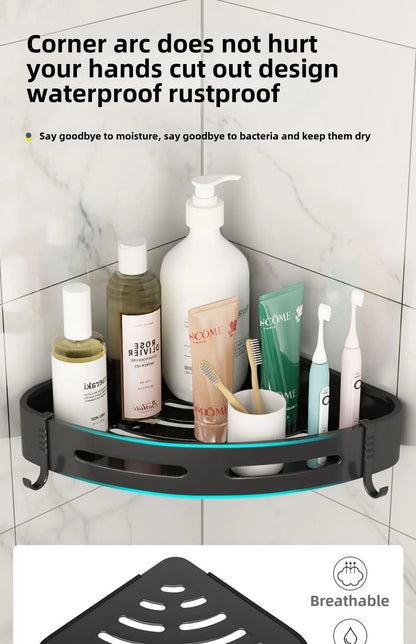 3/2/1 PCS Adhensive Bathroom Shampoo Holder Shower Caddy Shelves Storage No Drill Shelf Corner Towel Holder Shelves For Bathroom