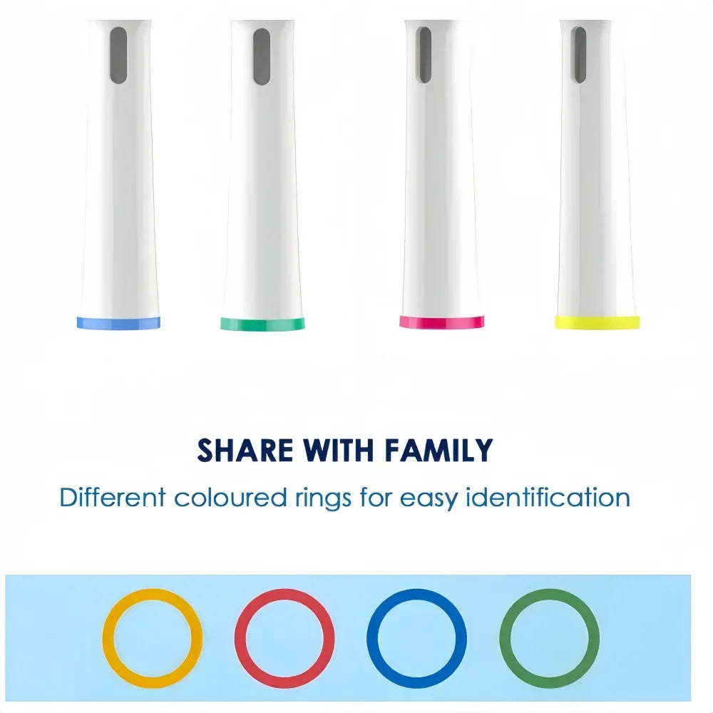 4-24pcs Dual Clean Replacement Brush Head Compatible with OralB Electric Toothbrushes Fit 100 500 1000 2000 3000 5000 6000 7000