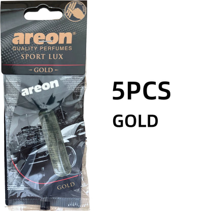 Aeron 5/20pcs GOLD Scent Car Air Freshener, Natural Tea-Scented Paper, Car-Mounted Hanging Type, Car Interior Accessories