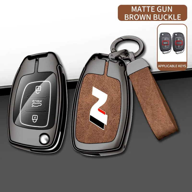 Modern High-End Hyundai Key Cover Suitable for N LINE N IX35 IX25 Tucson Sonata Car Key Case Luxury Design Vehicle Accessories