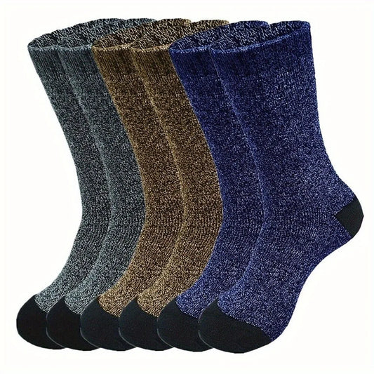 3-6 pairs of men's winter heavy-duty warm cotton boots and work socks