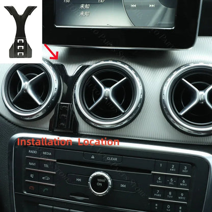 For Mercedes Benz CLA 200 2013-2019 Car Phone Holder 360 Rotatable Silicone Non-Slip 15W Wireless Charging Cars Accessories