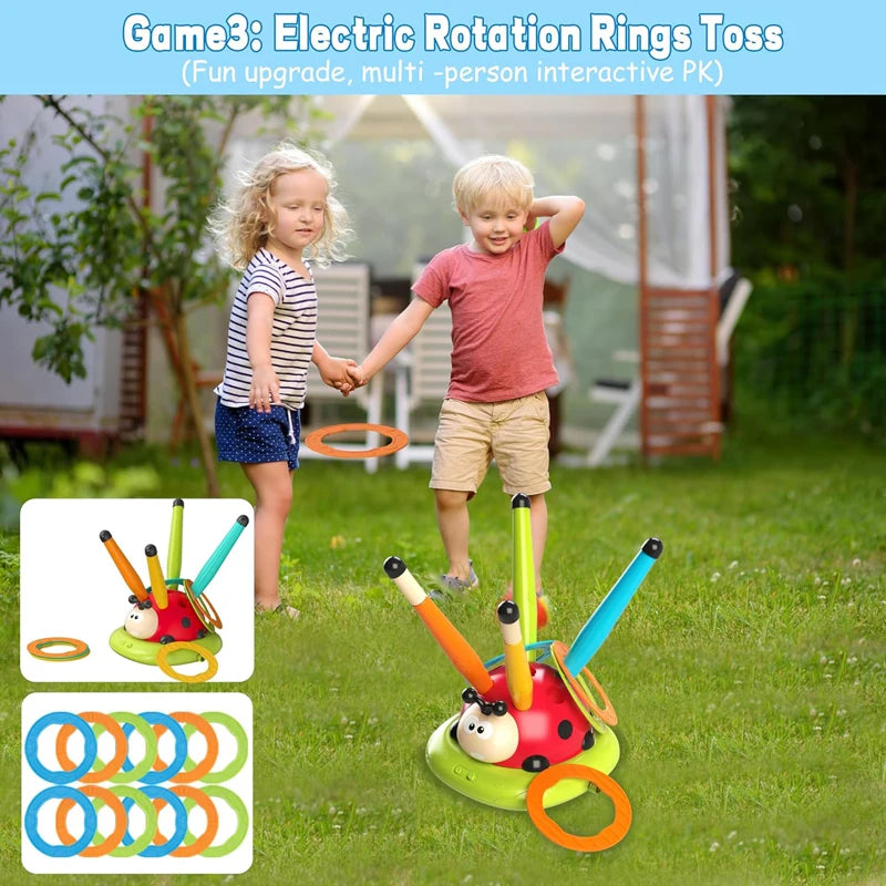 4 Styles Ladybug Multifunction Exercise Machine Ferrule Jump Rocket Launcher Toy Sports Entertainment Game Outdoor Educational