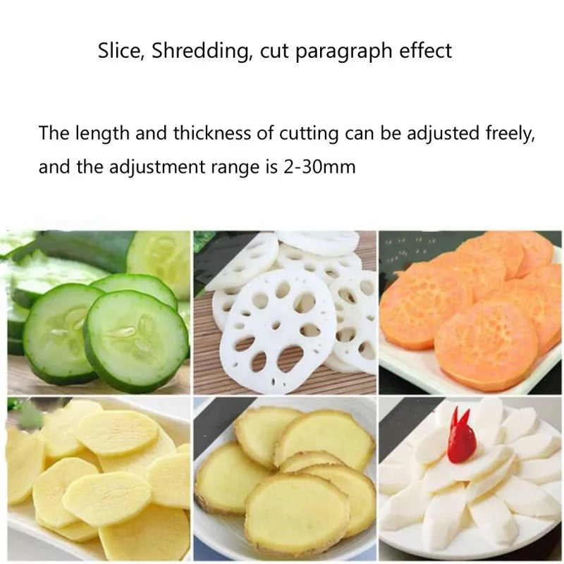 Commercial Vegetable Cutting Machine Electric Slicer Cabbage Chilli Leek Scallion Celery Dicing Machine Vegetables Cutter Machin