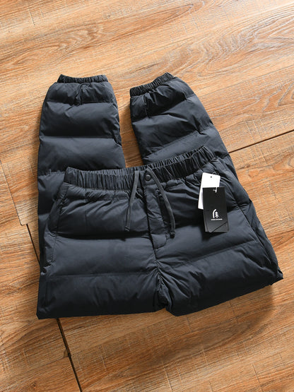 Winter Men's Outdoor Sports Lightweight Cotton Pants Technological Cotton Waterproof Windproof Straight Leg Pants Basic ...