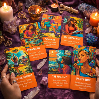 56 Cards The Daily Rhythms Oracle Deck, 13x8 Cm, Build Inner Connection Understanding Life Changes Card Game, Spiritual Insight