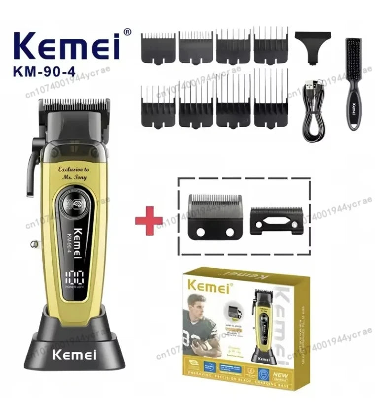 Professional Hair Clipper KM-90-5,KM-90-4 Electric Hair Trimmer Set For Men Rechargeable Cordless Haircut Machine for Barber
