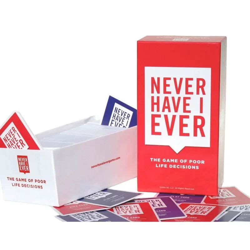 550Cards Never Have I Ever Deluxe Box Mega Set Extension Board Game Bar Night Club KTV Party Drink Table Game Toy Gift for Adult