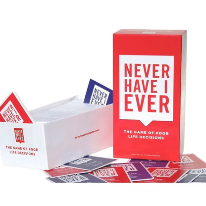 550Cards Never Have I Ever Deluxe Box Mega Set Extension Board Game Bar Night Club KTV Party Drink Table Game Toy Gift for Adult