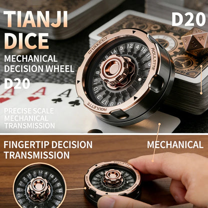 D20 Lucky Roulette Wheel Fidget Spinner Anti Stress Toy EDC Hand Toy Desk Gadget DND Table Game Decompression Spinning Dice Gift