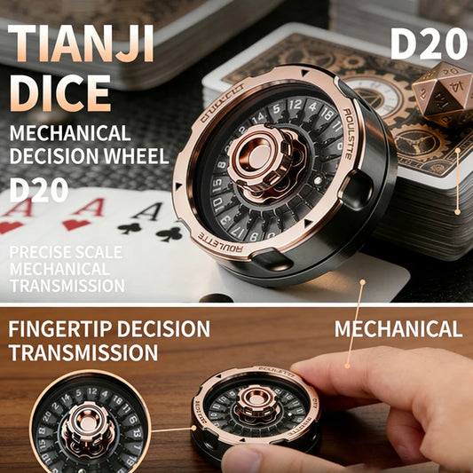 D20 Lucky Roulette Wheel Fidget Spinner Anti Stress Toy EDC Hand Toy Desk Gadget DND Table Game Decompression Spinning Dice Gift