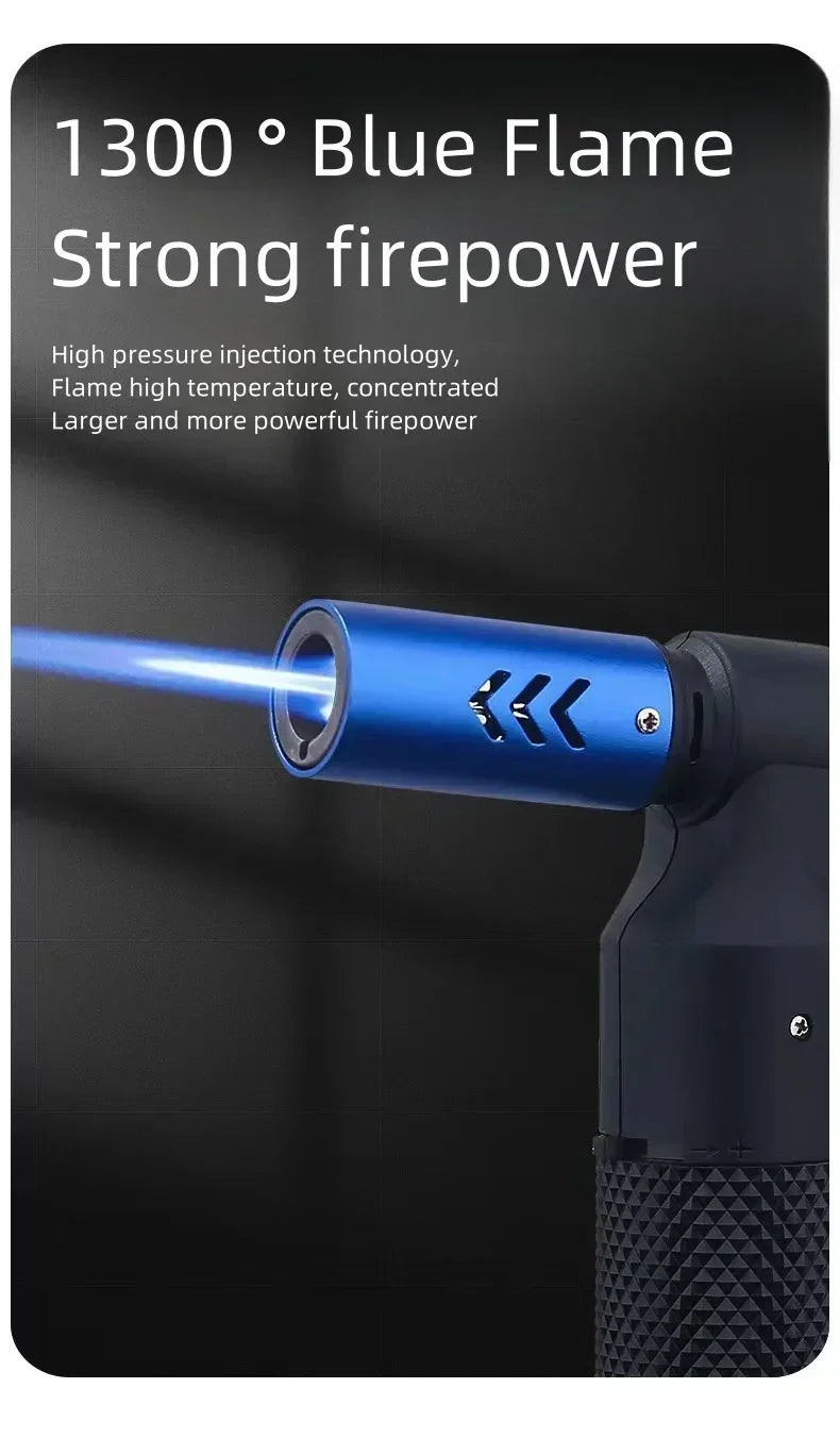 HONEST Windproof Spray Gun Strong Blue Fire Butane Gas Torch Lighter Outdoor BBQ Kitchen Jewelry Welding Cigar Lighters Smoking