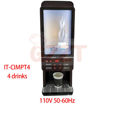 GZZT Commercial Instant Beverage Machine Vending Machine Coffee Maker 2 Buckets Soy Milk/Coffee/Milk Tea/Hot Chocolate 220-240V