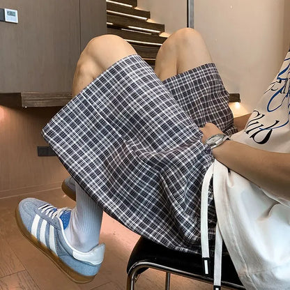 2026 Summer New Plaid Design Casual Drawstring Shorts