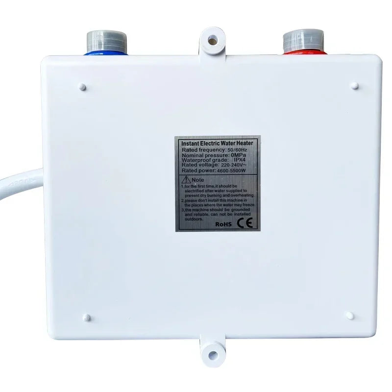 Instant Water Heater 220V 4600W Portable Electric Heaters for Bathroom Hot Water Shower and Home Kitchen Heating
