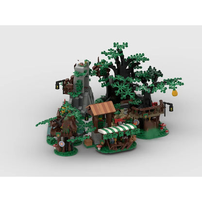 1393PCS New MOC Building Model Medieval Forest Hideout Collection Modular Children's Assembly Building Block Toy Gift