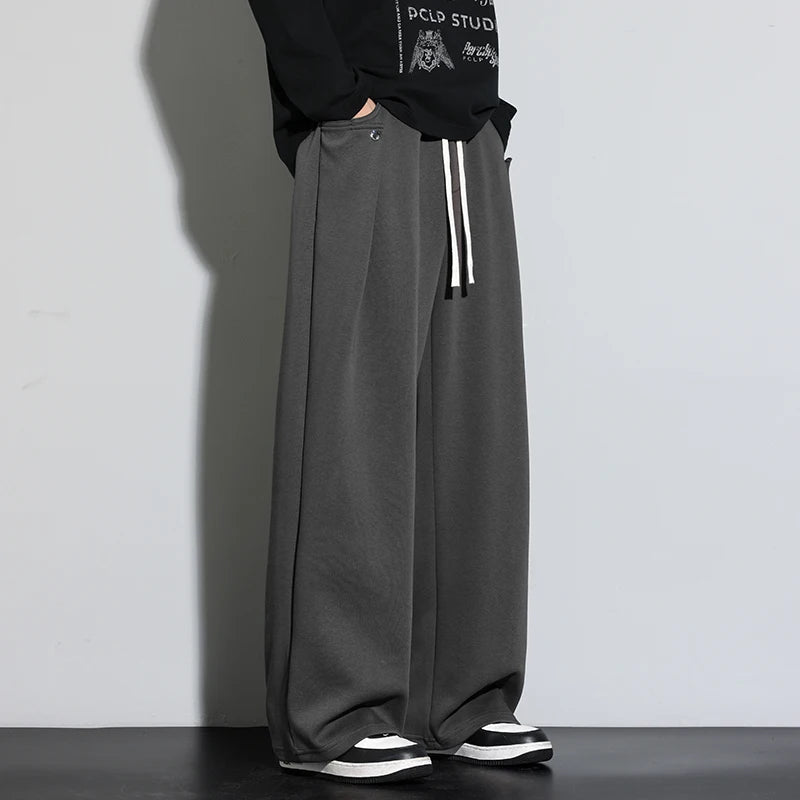 2025 Autumn Men Sweatpants Baggy Joggers Cotton Korean Sports Pants  Neutral Loose Outdoor Jogger Fitness Trouser