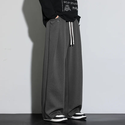 2025 Autumn Men Sweatpants Baggy Joggers Cotton Korean Sports Pants  Neutral Loose Outdoor Jogger Fitness Trouser
