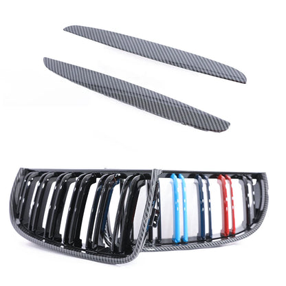 Carbon Fiber Chrome M Color Chrome Gloss Matte Black Grille Kidney Grill For BMW 3 Series E90 E91 Pre-Facelift 2005-2008 320 330