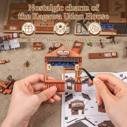 CUTEBEE Miniature Dollhouse Book Nook Kit 3D Puzzle for Bookshelf Decor Japanese Convenience Store Model Perfect Gift for Craft