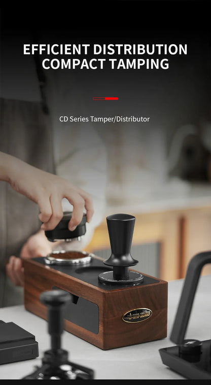 MHW-3BOMBER Coffee Tamper 51/53.35/58.35MM 2 Springs Espresso Tamper Stainless Steel Thread Base Home Barista Coffee Accessories