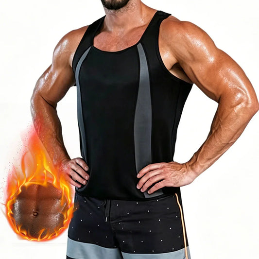 Neoprene Sauna Suit for Men Waist Trainer Body Shaper Sweat Suit for Weight Loss Workout Slimming Vest