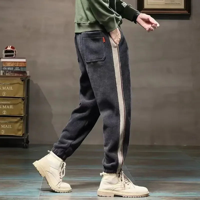 Men's Sweatpants Corduroy Trousers Athletic Black Man Sweat Pants Harem Sport Track High Quality Baggy Fashion Y2k New Items In