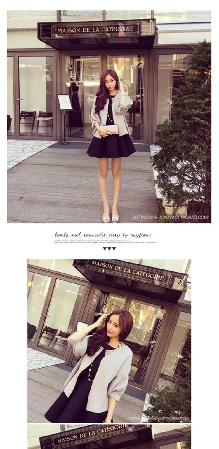 plus Size Fashionable Spring Autumn Dress Set Women's Meat Concealing Two Piece Suit Sister Stylish Minya Style Outfit