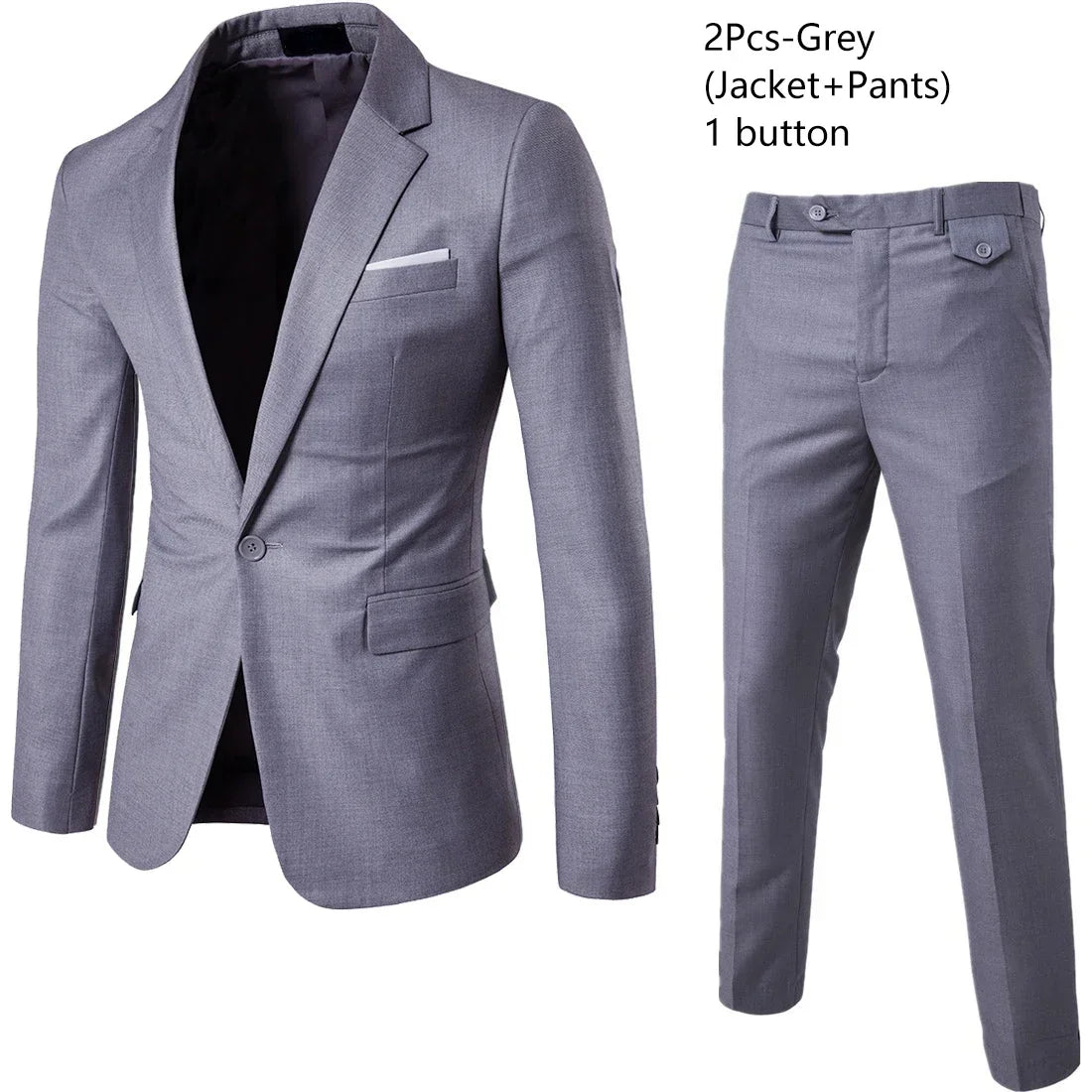 Elegant Men Suits 3 Pieces 2 Blazers Sets Wedding Jackets Vest Pants  Classic  2025 Formal Coats Korean Costumes