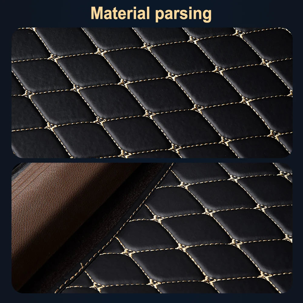 5Pcs Set Universal Car Floor Mats PU Leather Waterproof Auto Foot Pad Protector Automobile Interior Carpet Accessories Interior